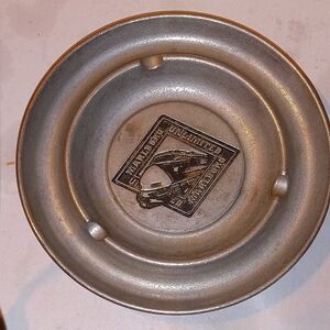 Vintage Round Metal Grey Marlboro Unlimited Ashtray Advertising Very Clean.